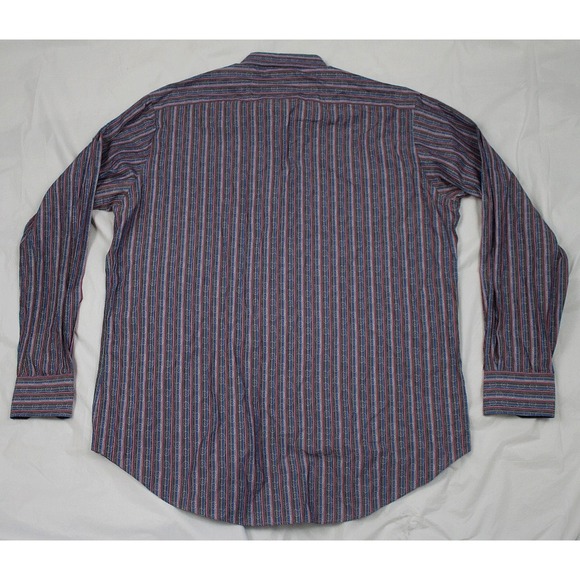 Thomas Dean Mens Long Sleeve‎ Button Front Flip Cuff Shirt Size XL - Picture 8 of 11